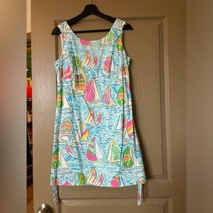 Lilly Pulitzer Delia You Gotta Regatta sleeveless lined Sailboat Shift Dress